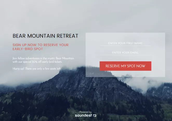 One of Soundest's new landing pages