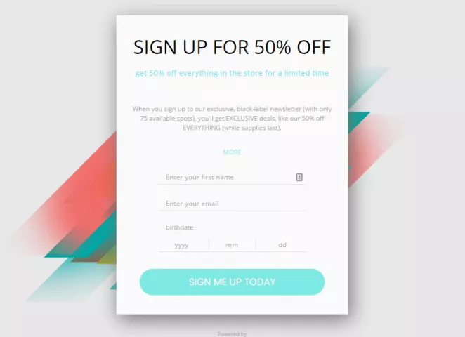 Another of our many landing pages available on Soundest