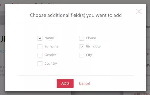 With our landing pages options, you can add as many forms as you'd like to get more info about your subscribers