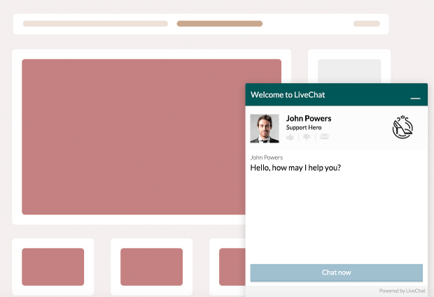 Here's an example of a popup live chat from LiveChat