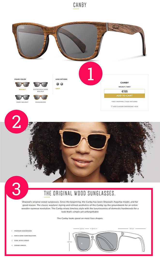 Shwoodshop has a great product description and great product page in general.