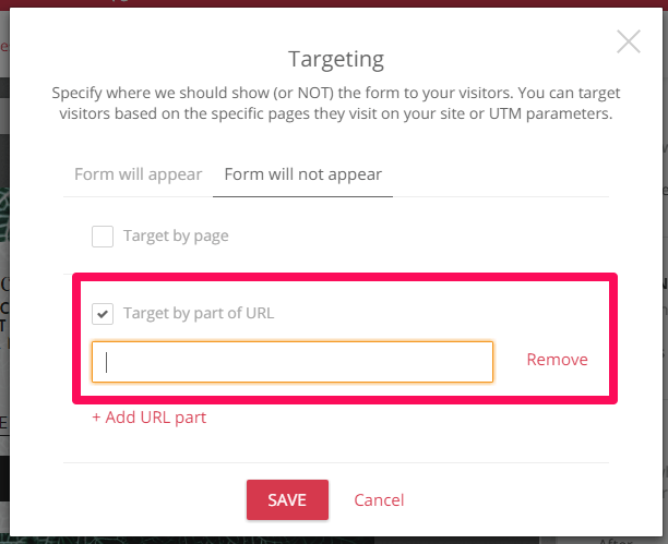 Disable popups for visitors coming in from your newsletter