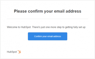 Here's an example of Hubspot's double opt-in