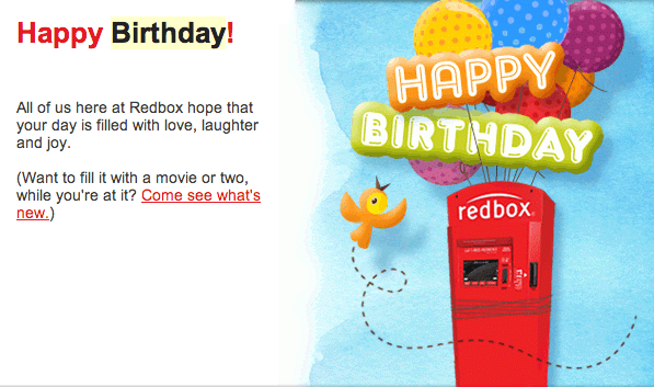 happy birthday email