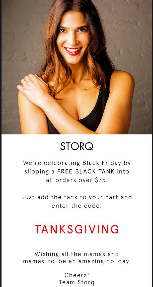Storq - simple black friday email