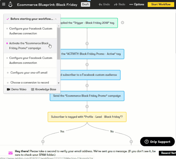 Drip workflow
