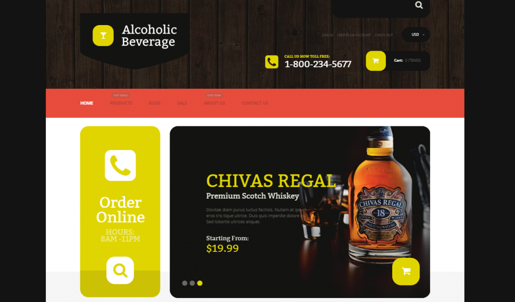 woocommerce theme alcoholic beverage
