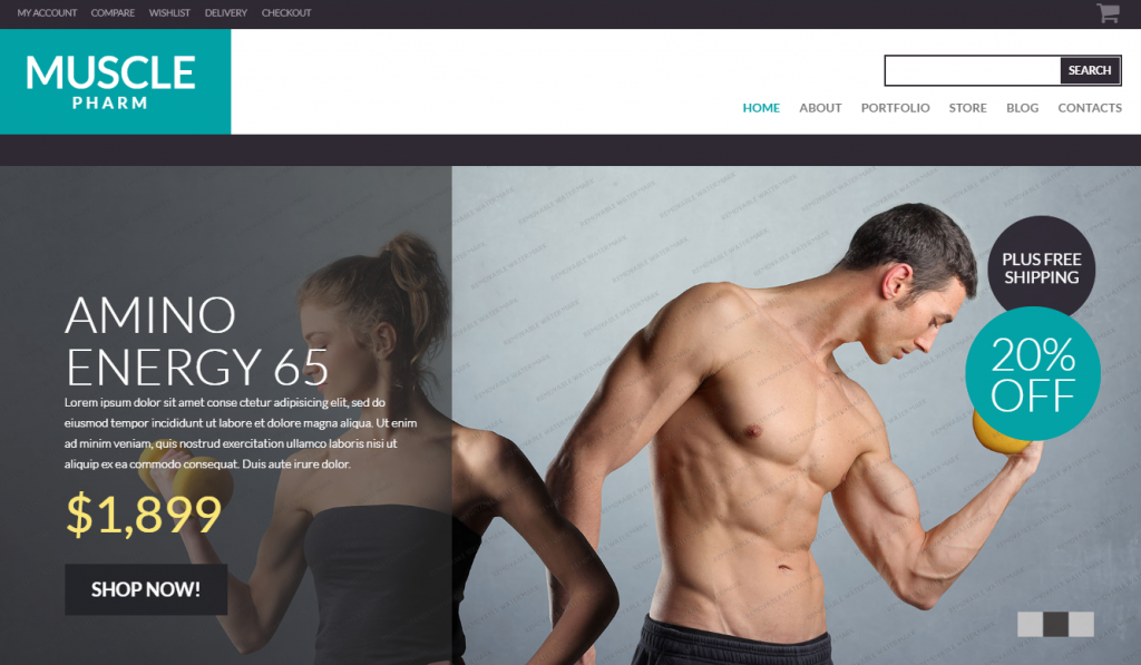 woocommerce theme muscle farm