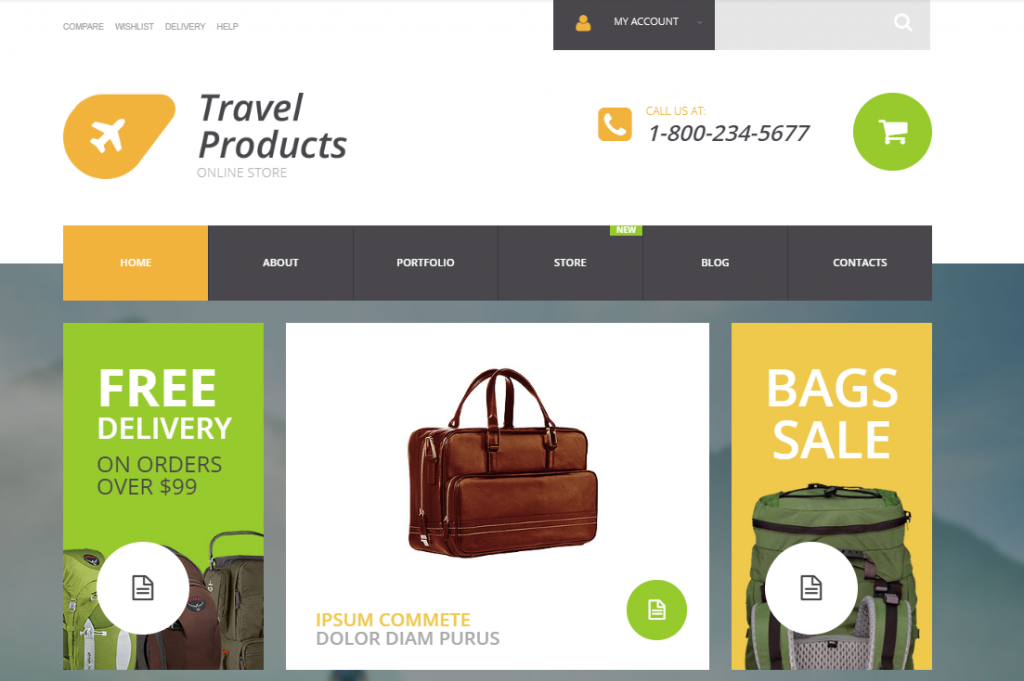 woocommerce theme travel products