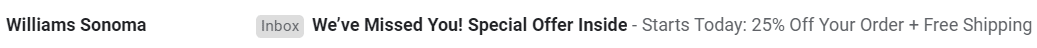 subject_line_example_of_Williams_Sonoma