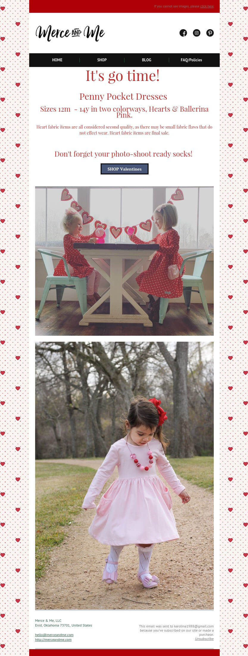 Valentines day newsletter by Merce and me 