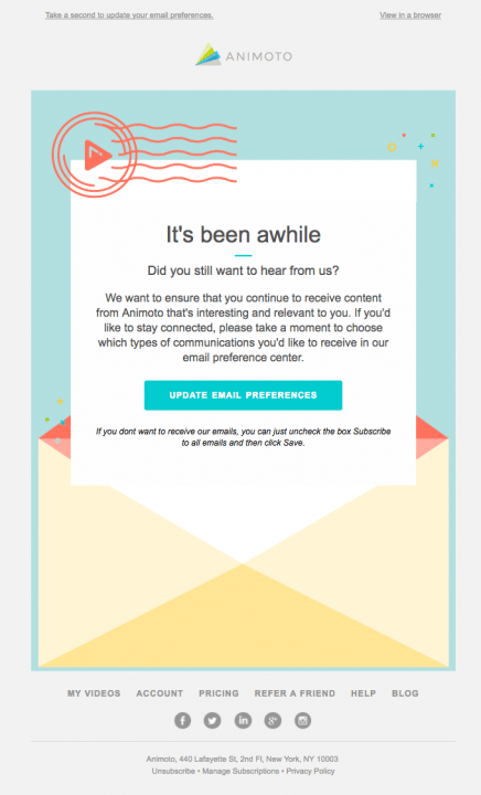 win back email asking did you still want to hear from us