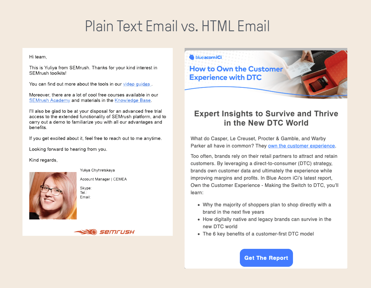 Images in Emails Plain Text Email vs HTML Email