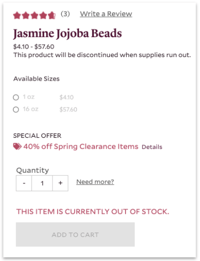 allow email signup on specific products