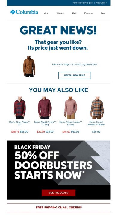 Columbia holiday workflow
