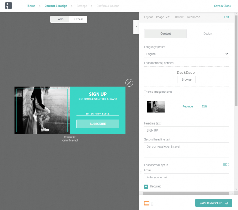 omnisend popup builder