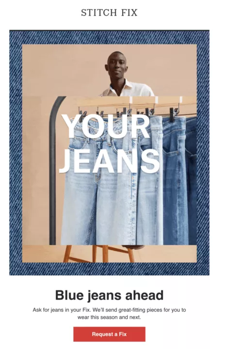 drip email campaign from Stitch Fix