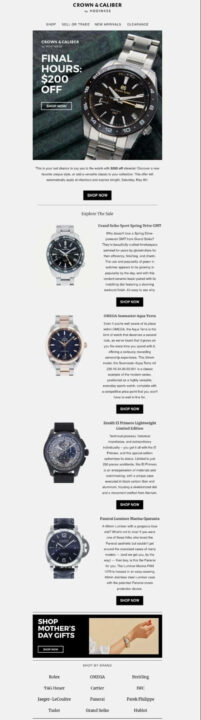 Crown and Caliber email