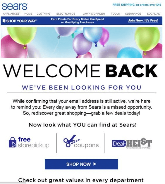 Reactivation email