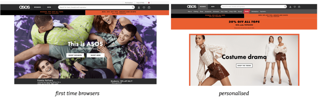 ASOS preferences