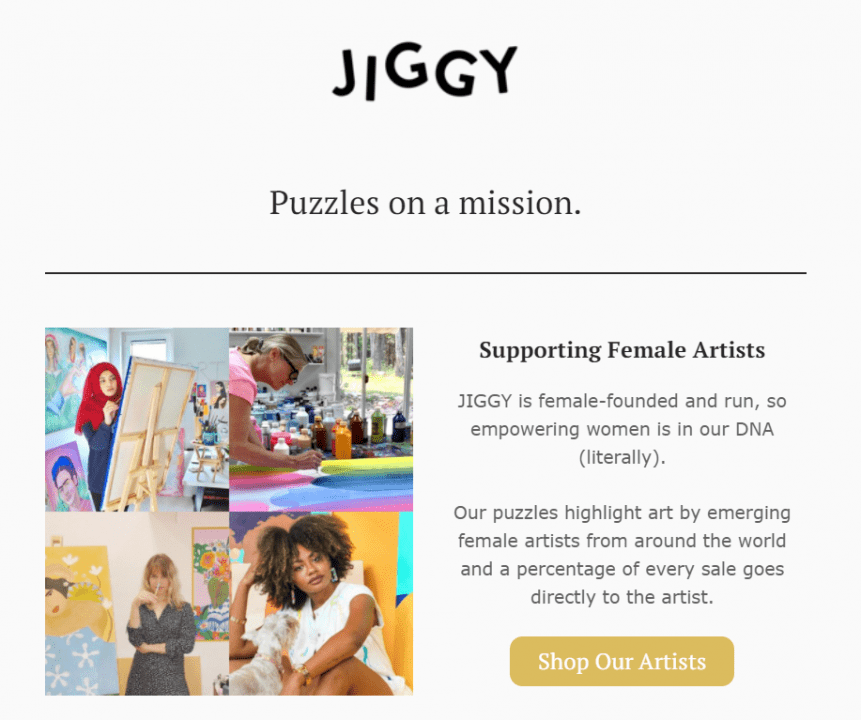 Jiggy welcome email