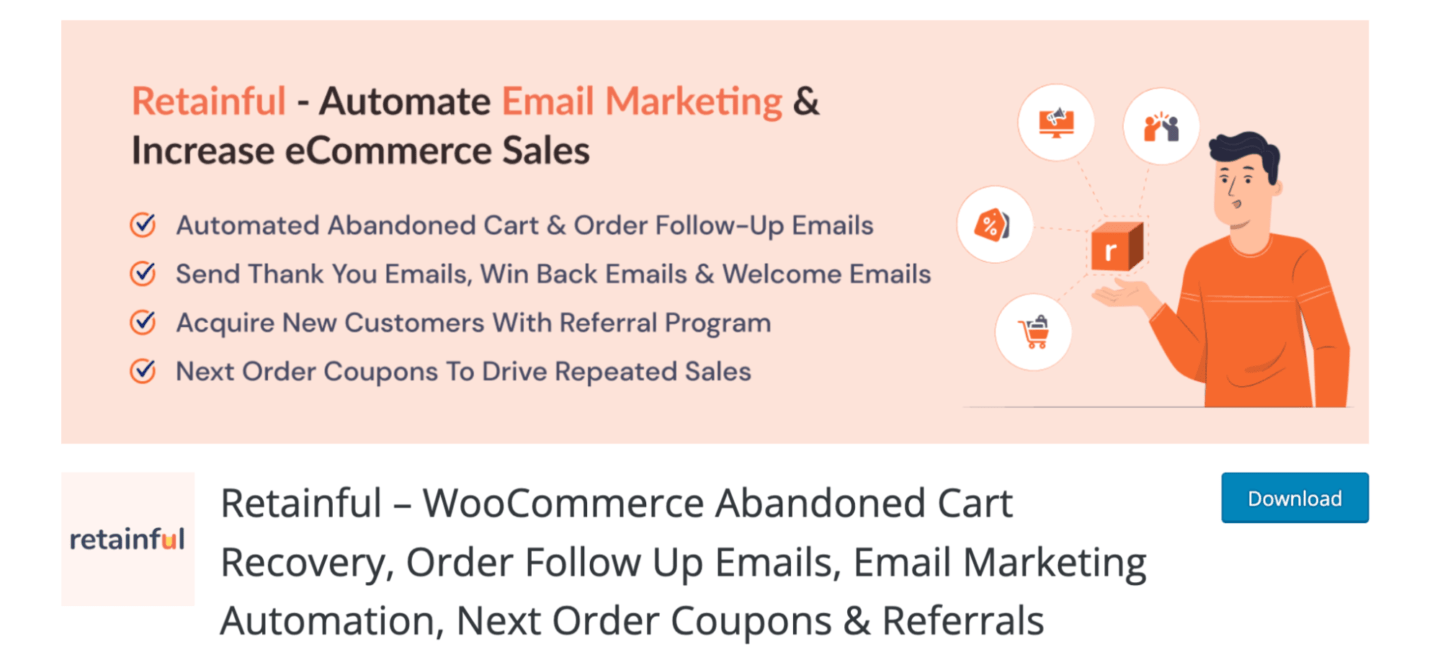 woocommerce abandoned cart plugin: retainful