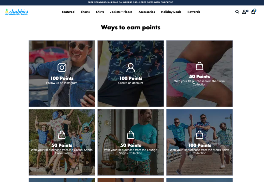 Chubbies loyalty program
