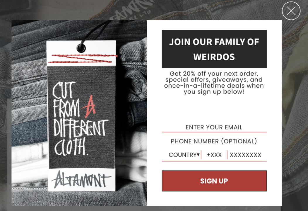 Exit-intent popup 10% discount