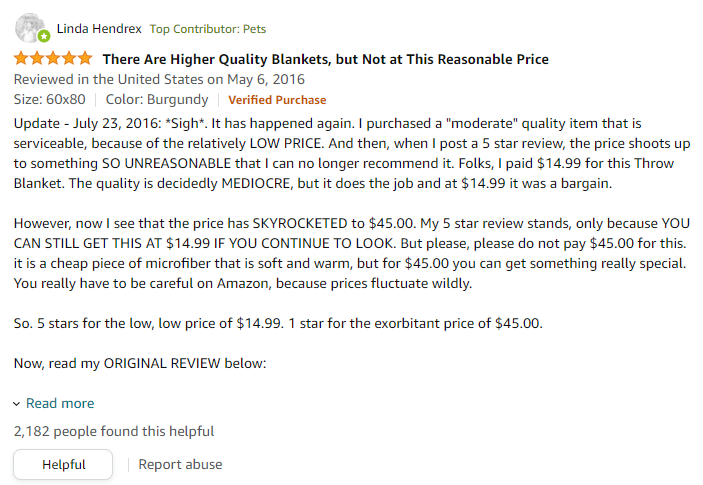 Building trust with customers reviews