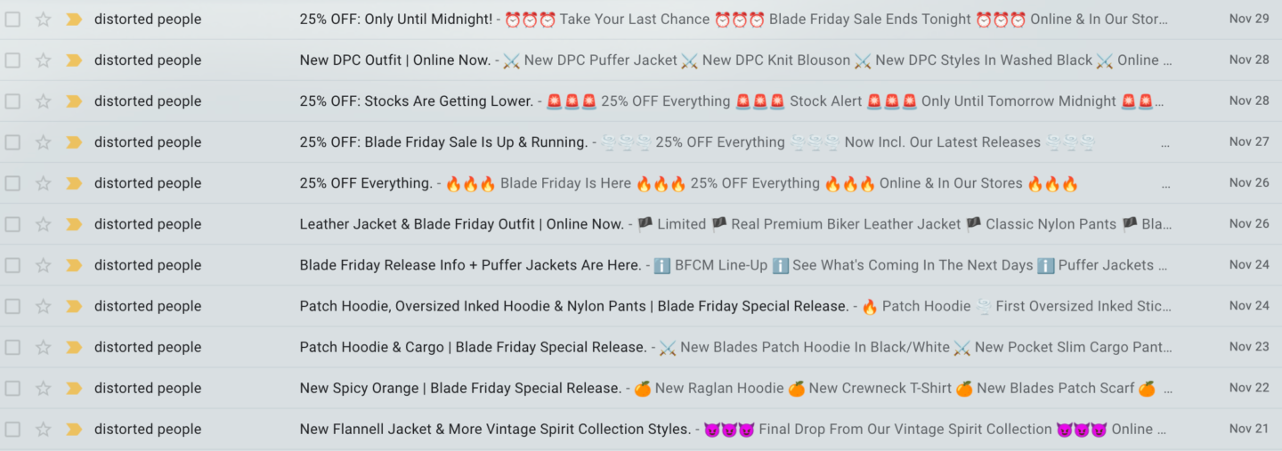 examples of emojis in the subject lines