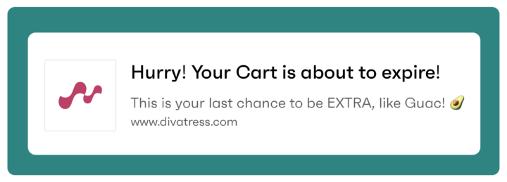 Push notification example by Divatress