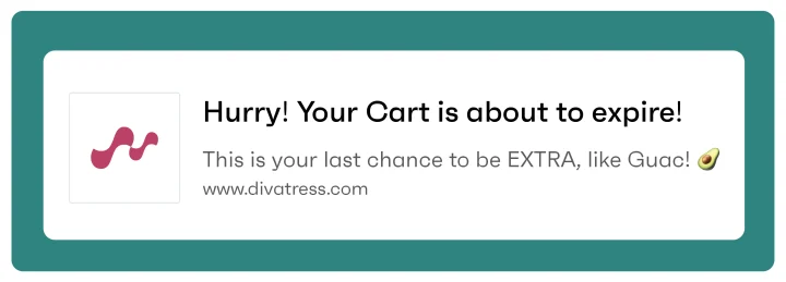 Push notification example by Divatress