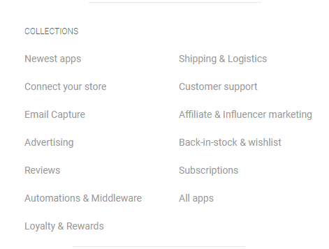 Omnisend app market collections
