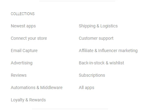 Omnisend app market collections