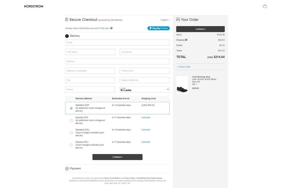 processo de checkout de comércio eletrônico