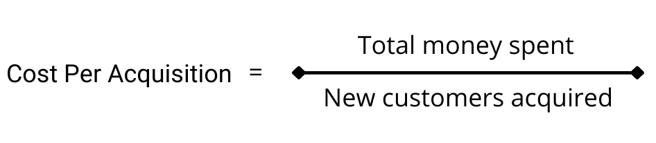 Cost per acquisition calculation formula