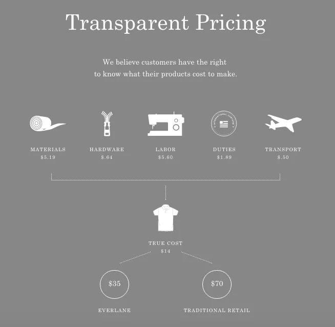 Successful DTC brands: Everlane