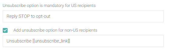 unsubscribe option in text marketing