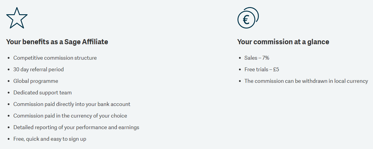 Information about affiliate program (commissions, benefits)