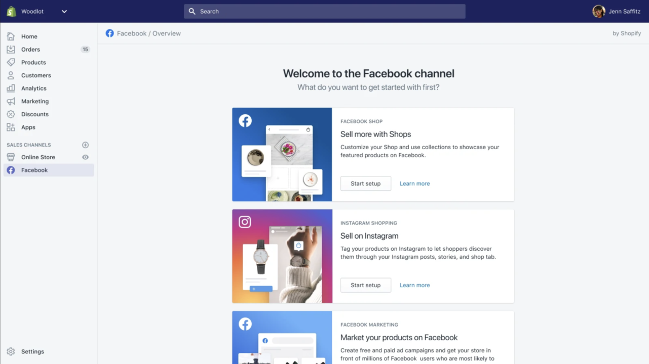 08 Shopify Facebook channel