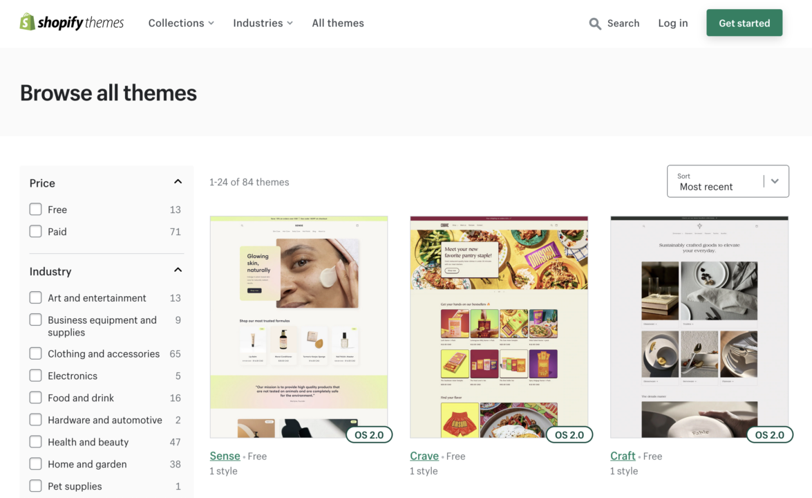 Shopify themes