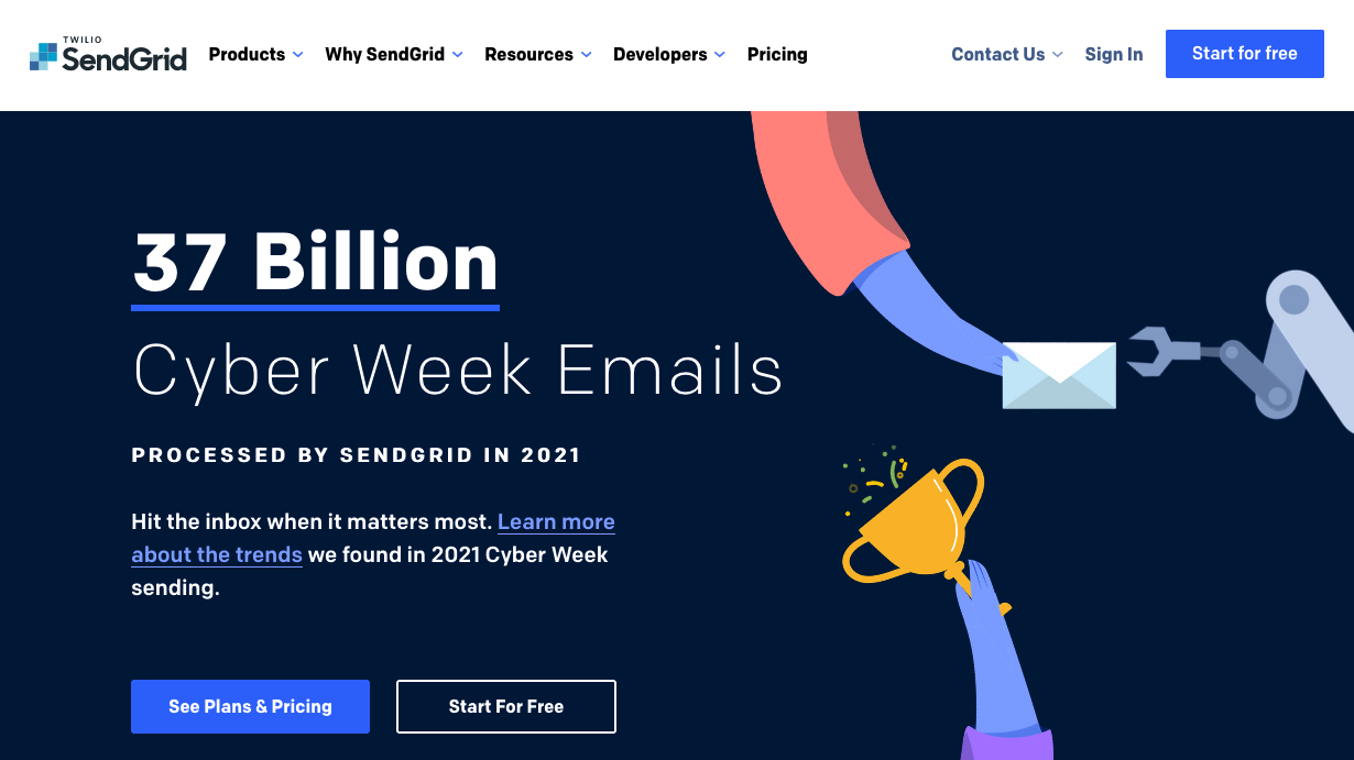 SendGrid - email marketing platform