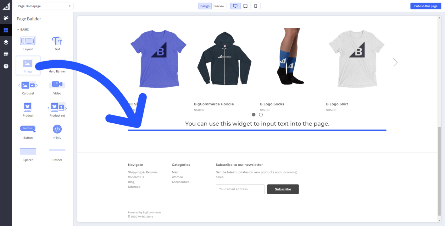 Bigcommerce page builder