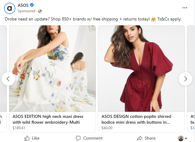 Facebook ad by ASOS