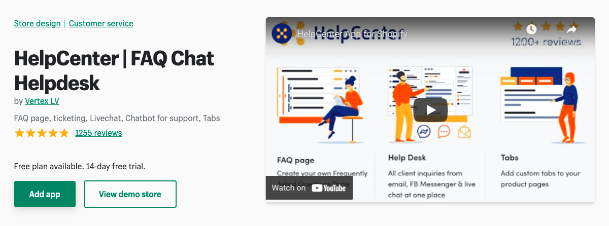 helpcenter shopify app