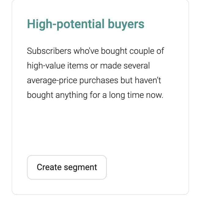 high-potential buyers segment