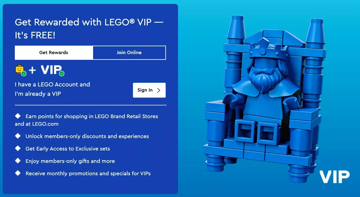 Lego VIP program
