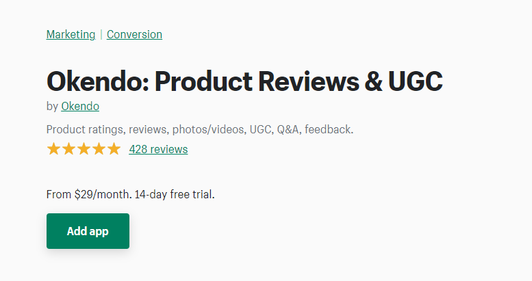 Okendo reviews and UGC platform