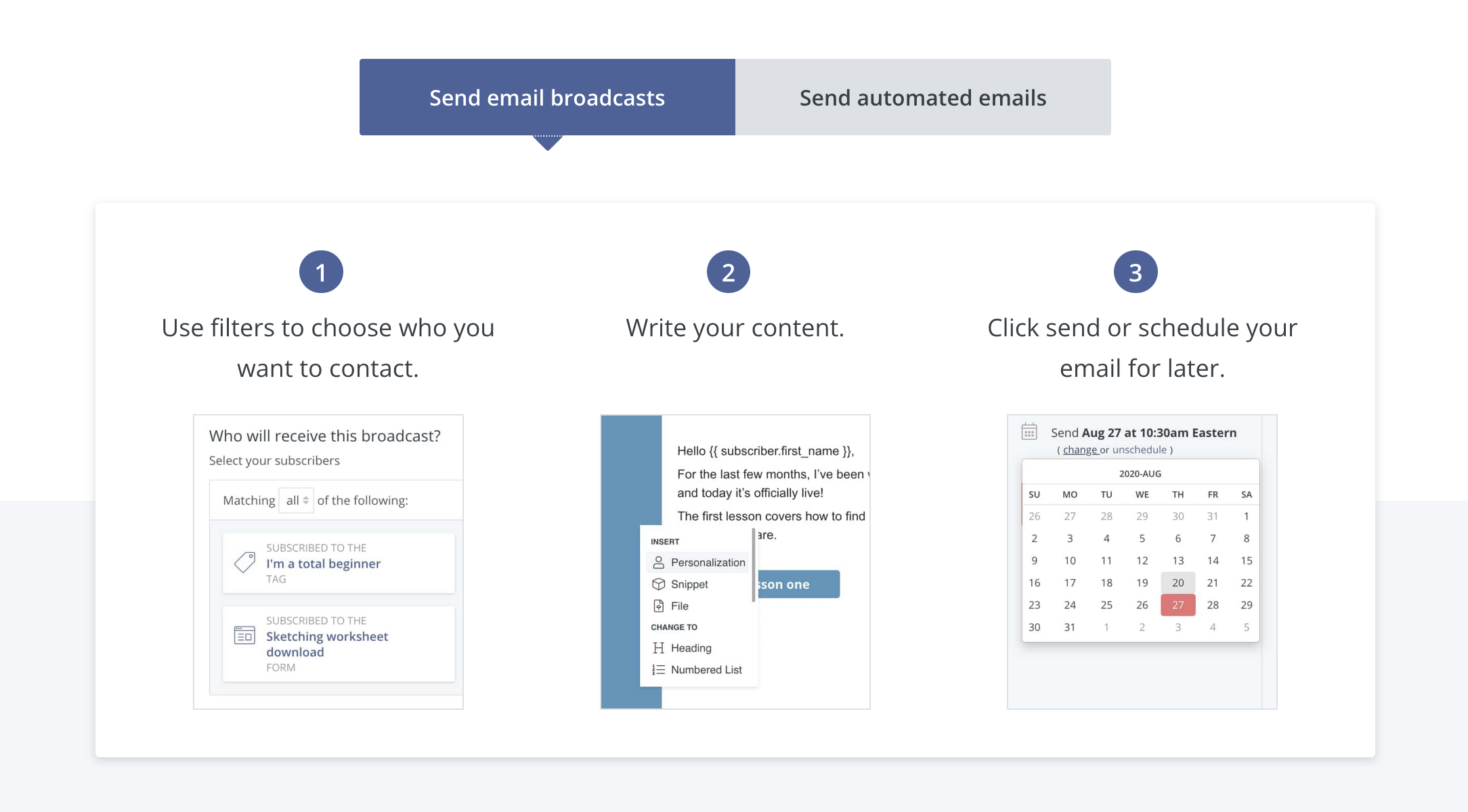 01 Email marketing features