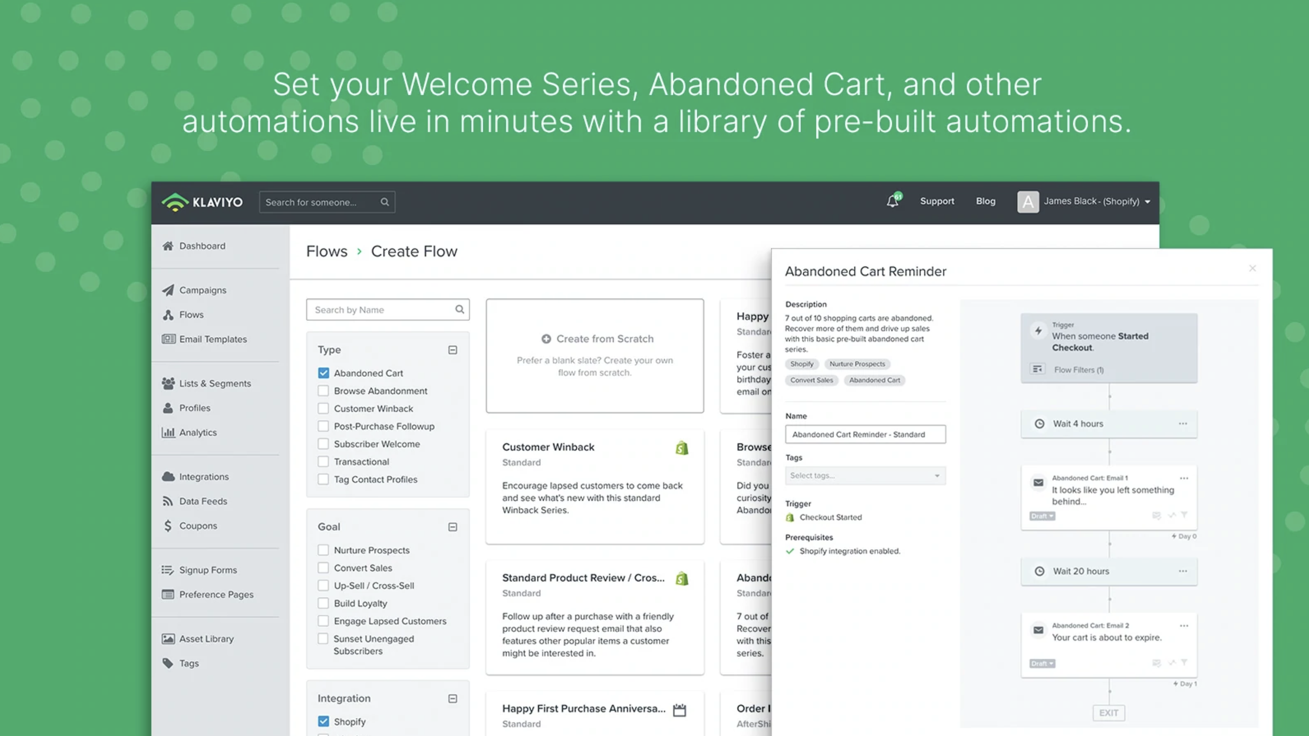 Shopify Email Vs Klaviyo: An In-Depth Comparison 11 Klaviyo automation flows